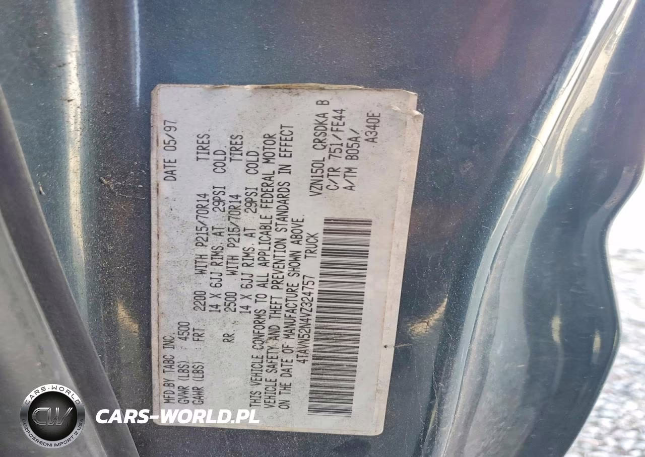 1997 Toyota Tacoma V6 VIN:4TAVN52N4VZ324757 - 13
