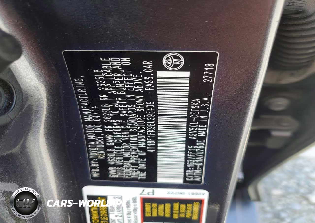 2014 Toyota Camry L VIN:4T1BF1FK9EU395409 - 13