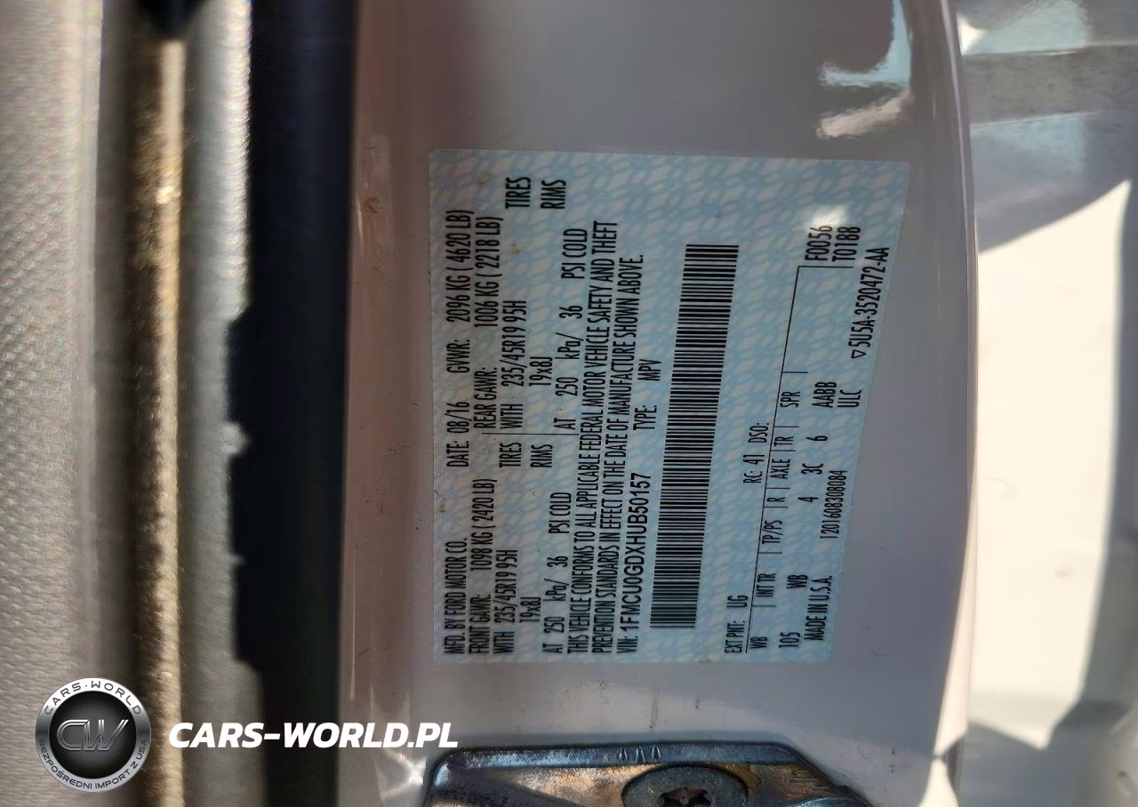 2017 Ford Escape Se VIN:1FMCU0GDXHUB50157 - 12