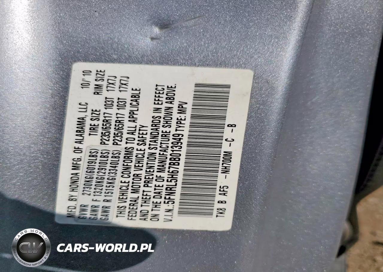 2011 Honda Odyssey Exl VIN:5FNRL5H67BB013949 - 12
