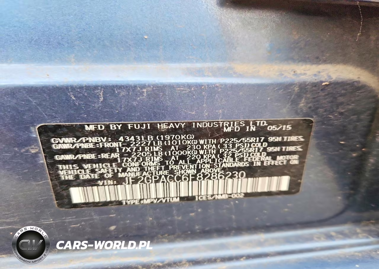 2015 Subaru Xv Crosstrek 2.0 Premium VIN:JF2GPACC6F8286230 - 13