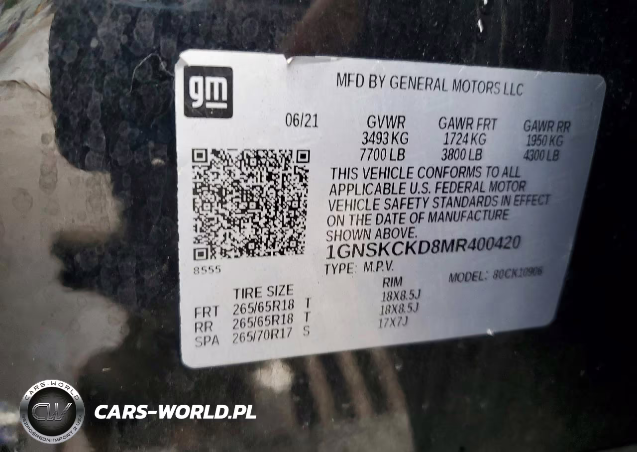2021 Chevrolet Suburban K1500 Lt VIN:1GNSKCKD8MR400420 - 13