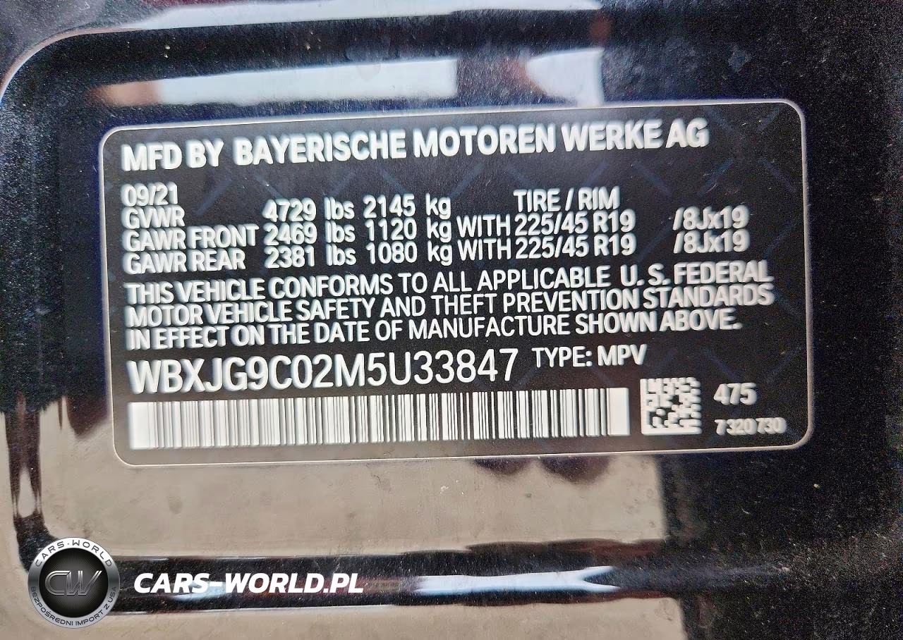 2021 BMW X1 xDrive28I VIN:WBXJG9C02M5U33847 - 12