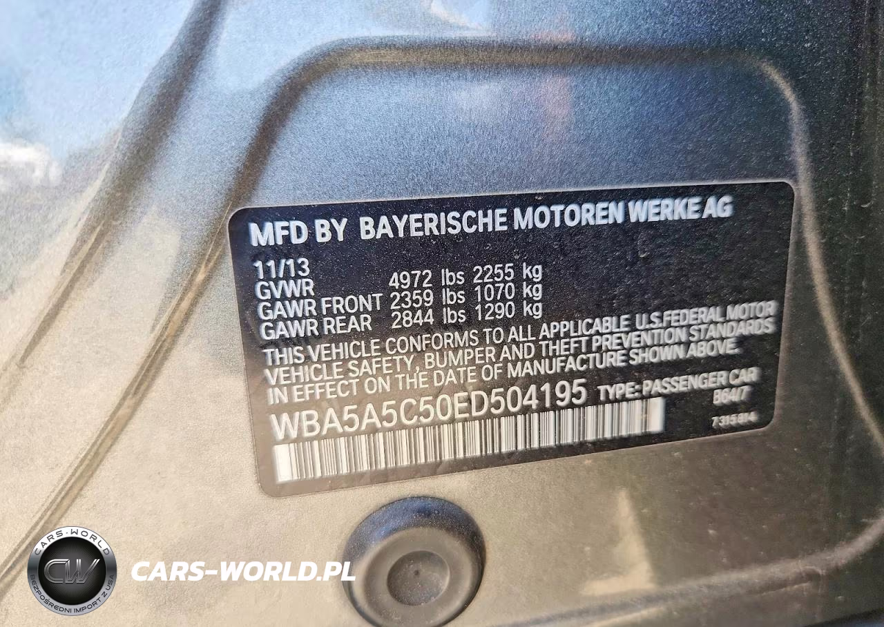 2014 BMW 528 I VIN:WBA5A5C50ED504195 - 12