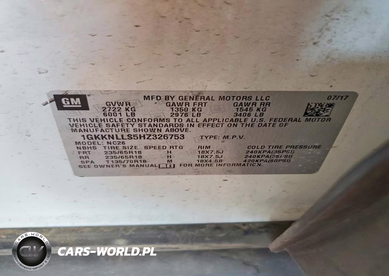 2017 GMC Acadia Sle VIN:1GKKNLLS5HZ326753 - 13
