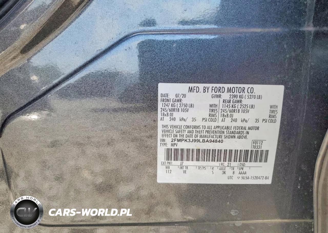 2020 Ford Edge Sel VIN:2FMPK3J99LBA94840 - 13