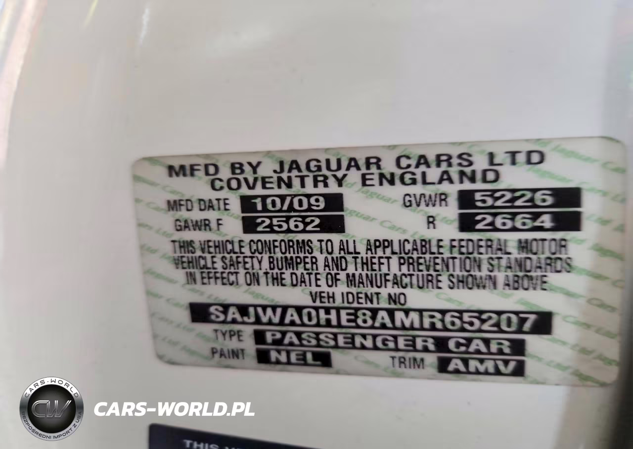 2010 Jaguar Xf Supercharged VIN:SAJWA0HE8AMR65207 - 12