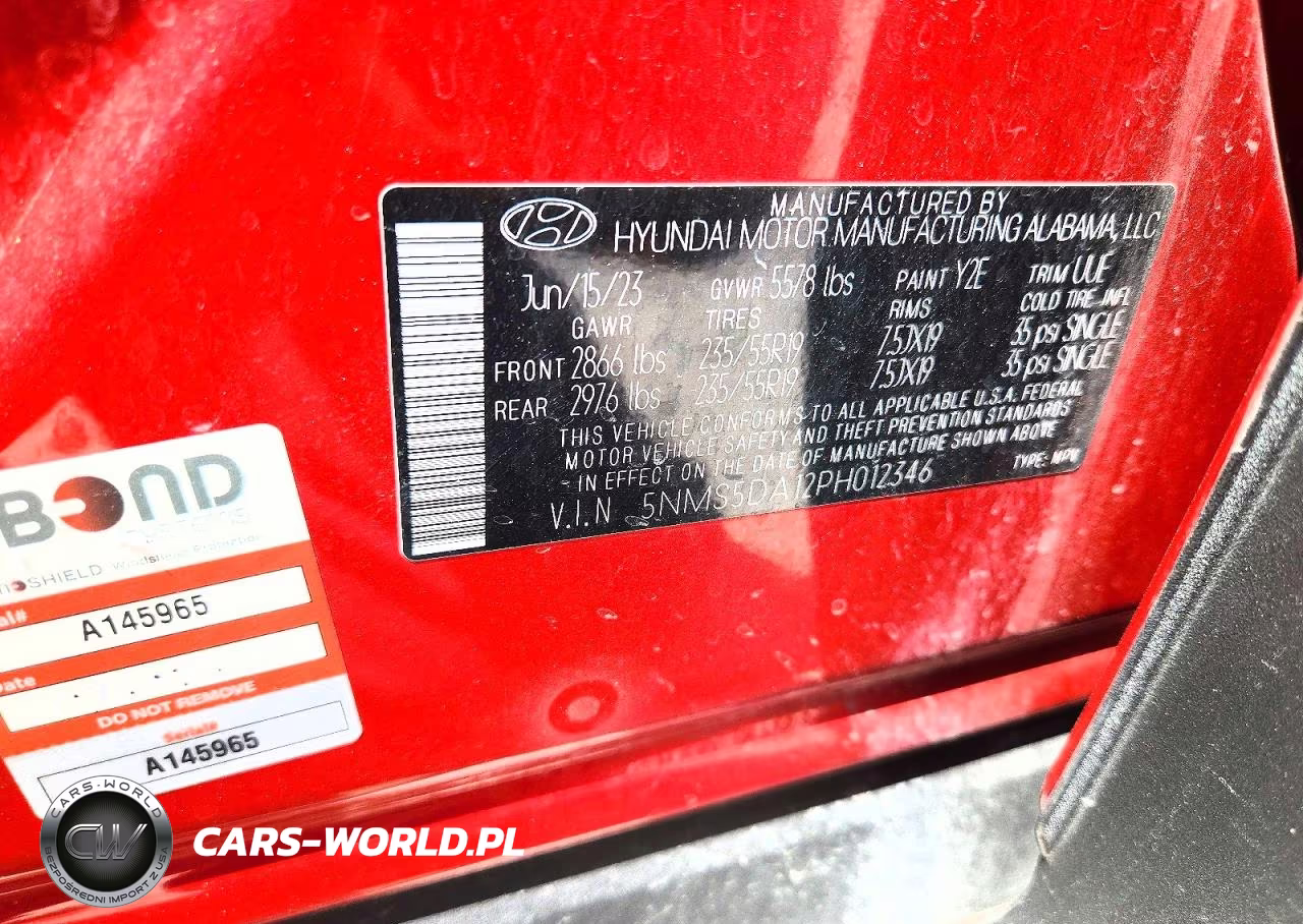 2023 Hyundai Santa Fe Limited VIN:5NMS5DA12PH012346 - 13