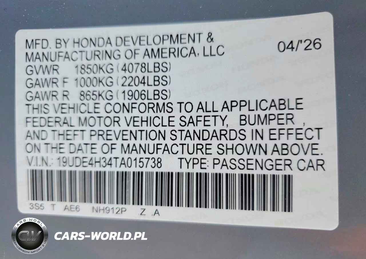 2026 Acura Integra A-Spec VIN:19UDE4H34TA015738 - 12