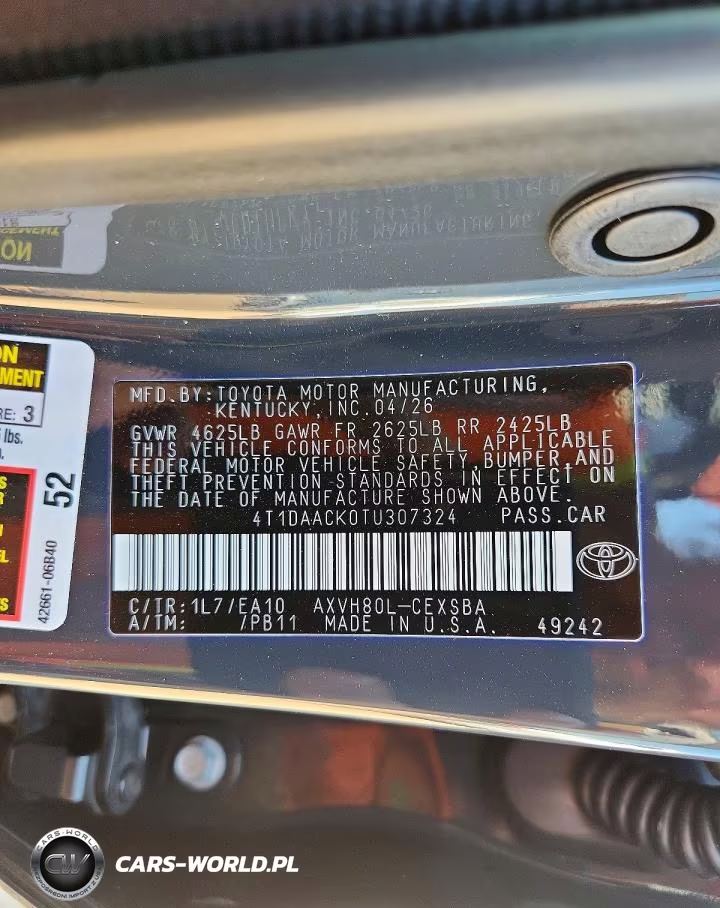 2026 Toyota Camry Se VIN:4T1DAACK0TU307324 - 12