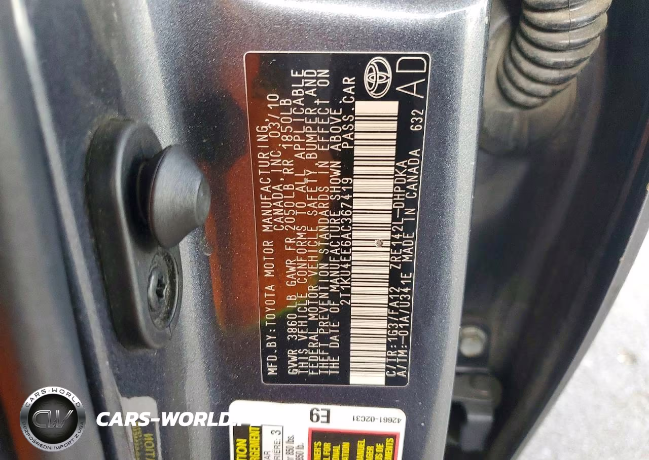 2010 Toyota Matrix Base VIN:2T1KU4EE6AC367419 - 12