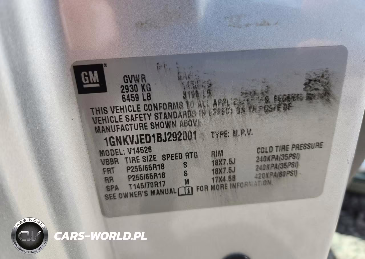 2011 Chevrolet Traverse Lt VIN:1GNKVJED1BJ292001 - 13