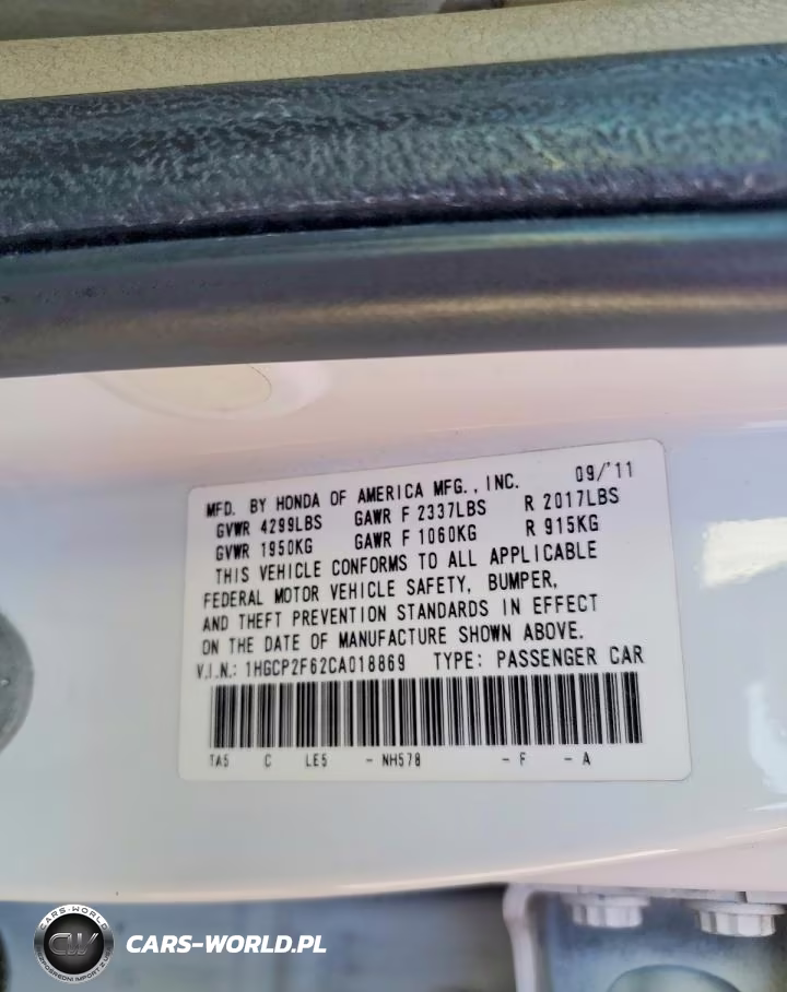 2012 Honda Accord Se VIN:1HGCP2F62CA018869 - 12