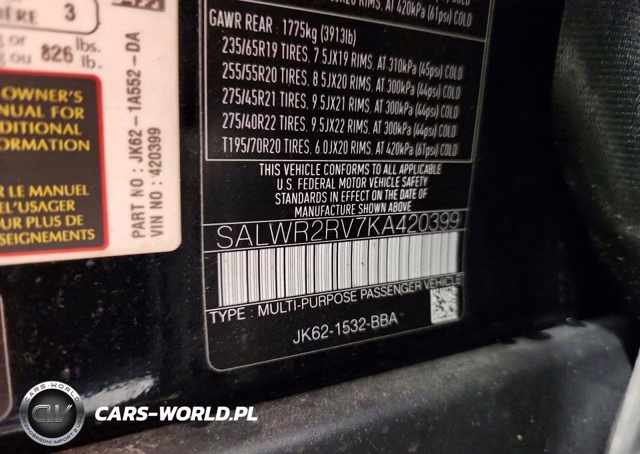 2019 Land Rover Range Rover Sport Hse VIN:SALWR2RV7KA420399 - 13