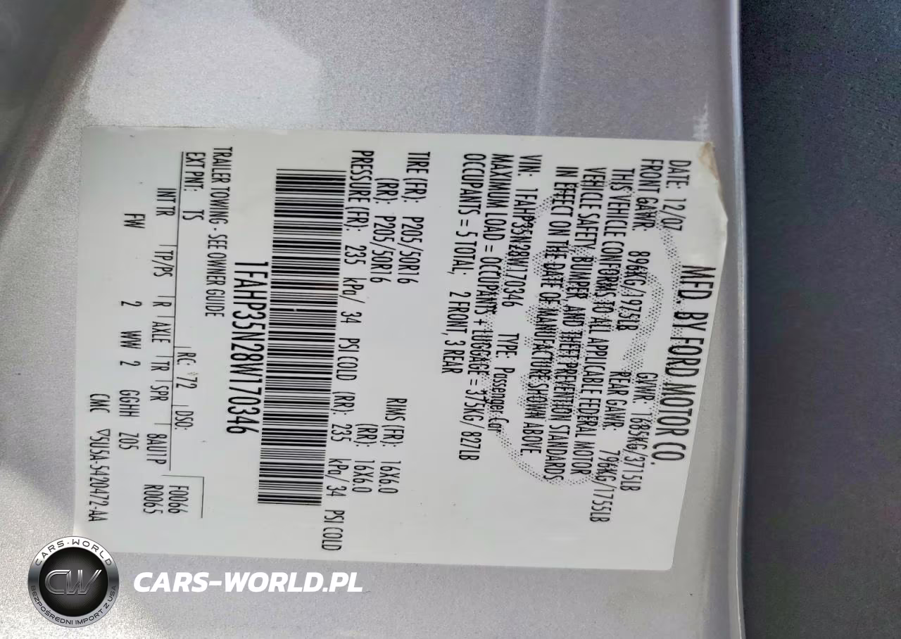 2008 Ford Focus Se VIN:1FAHP35N28W170346 - 12