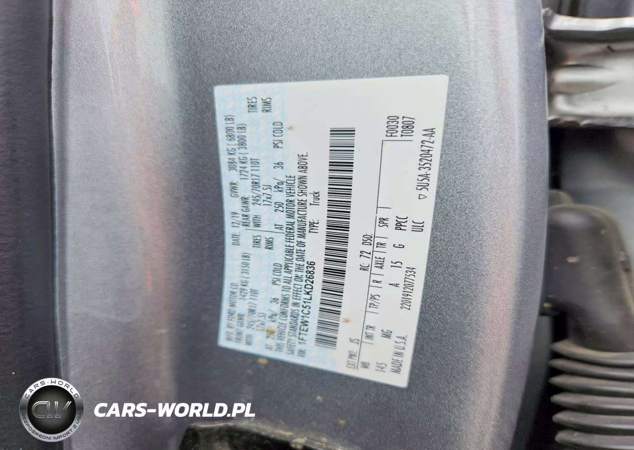 2020 Ford F150 Supercrew VIN:1FTEW1C51LKD26836 - 12