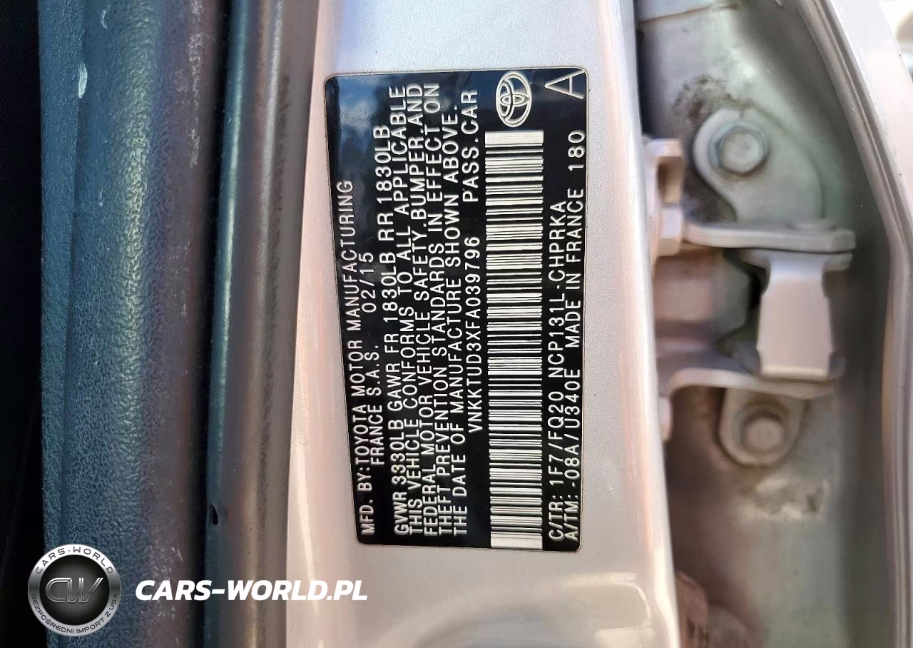 2015 Toyota Yaris 5-Door L VIN:VNKKTUD3XFA039796 - 12