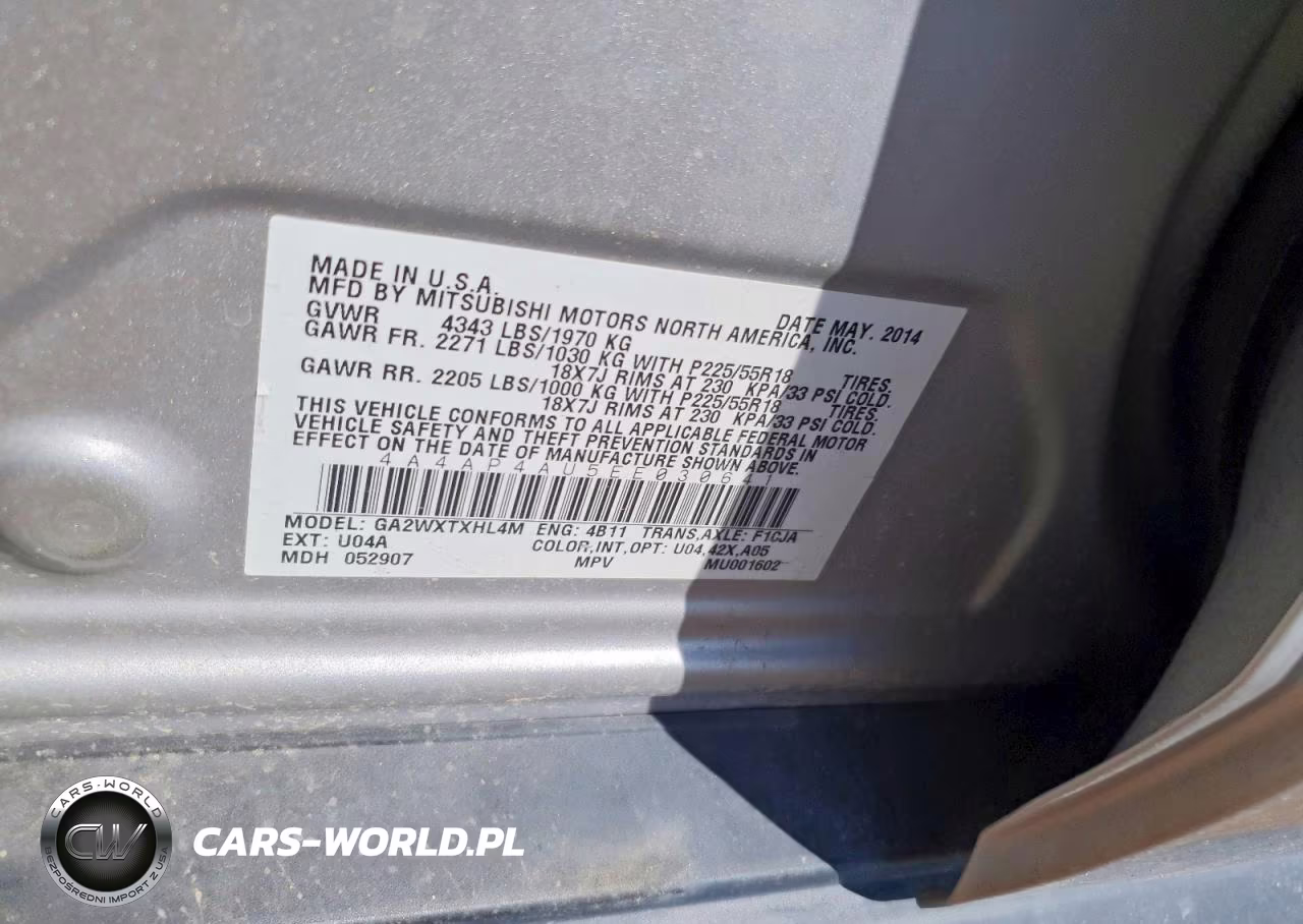 2014 Mitsubishi Outlander Sport Se VIN:4A4AP4AU5EE030641 - 12