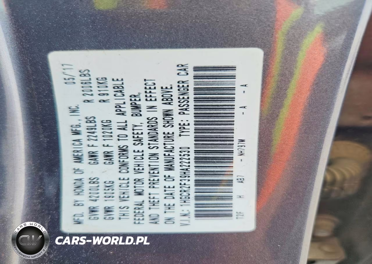 2017 Honda Accord Lx VIN:1HGCR2F39HA222530 - 13