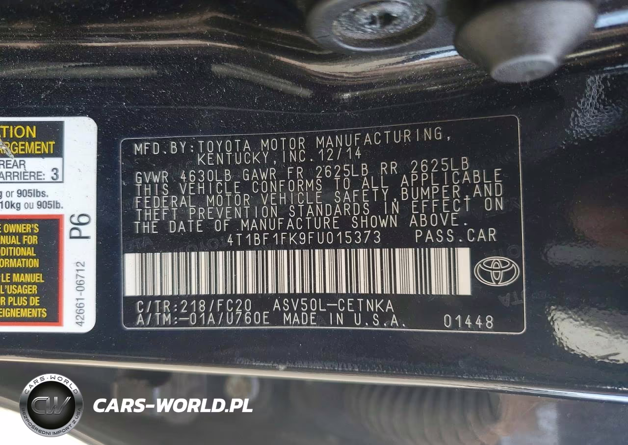 2015 Toyota Camry Le VIN:4T1BF1FK9FU015373 - 12