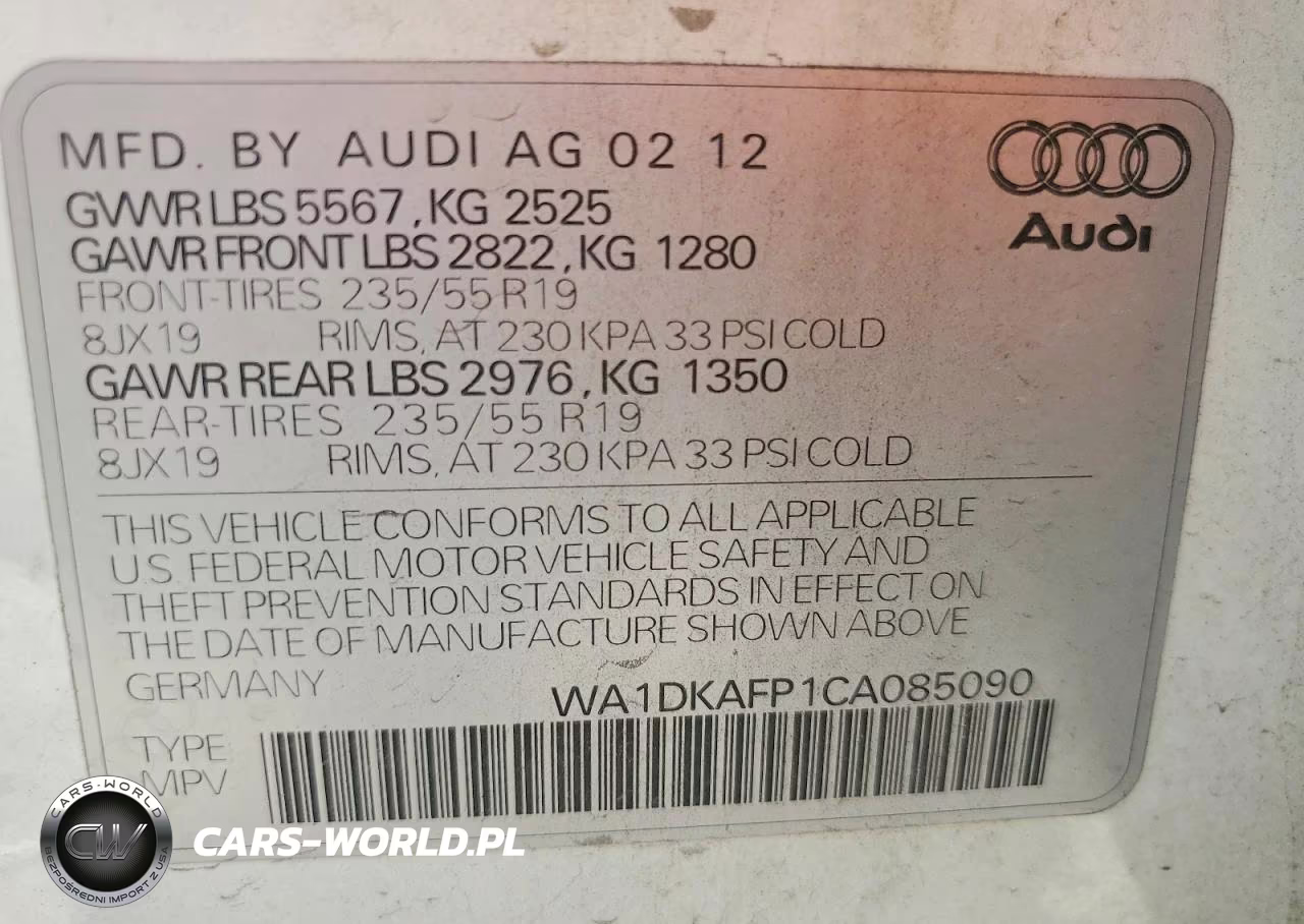 2012 Audi Q5 Premium Plus VIN:WA1DKAFP1CA085090 - 13