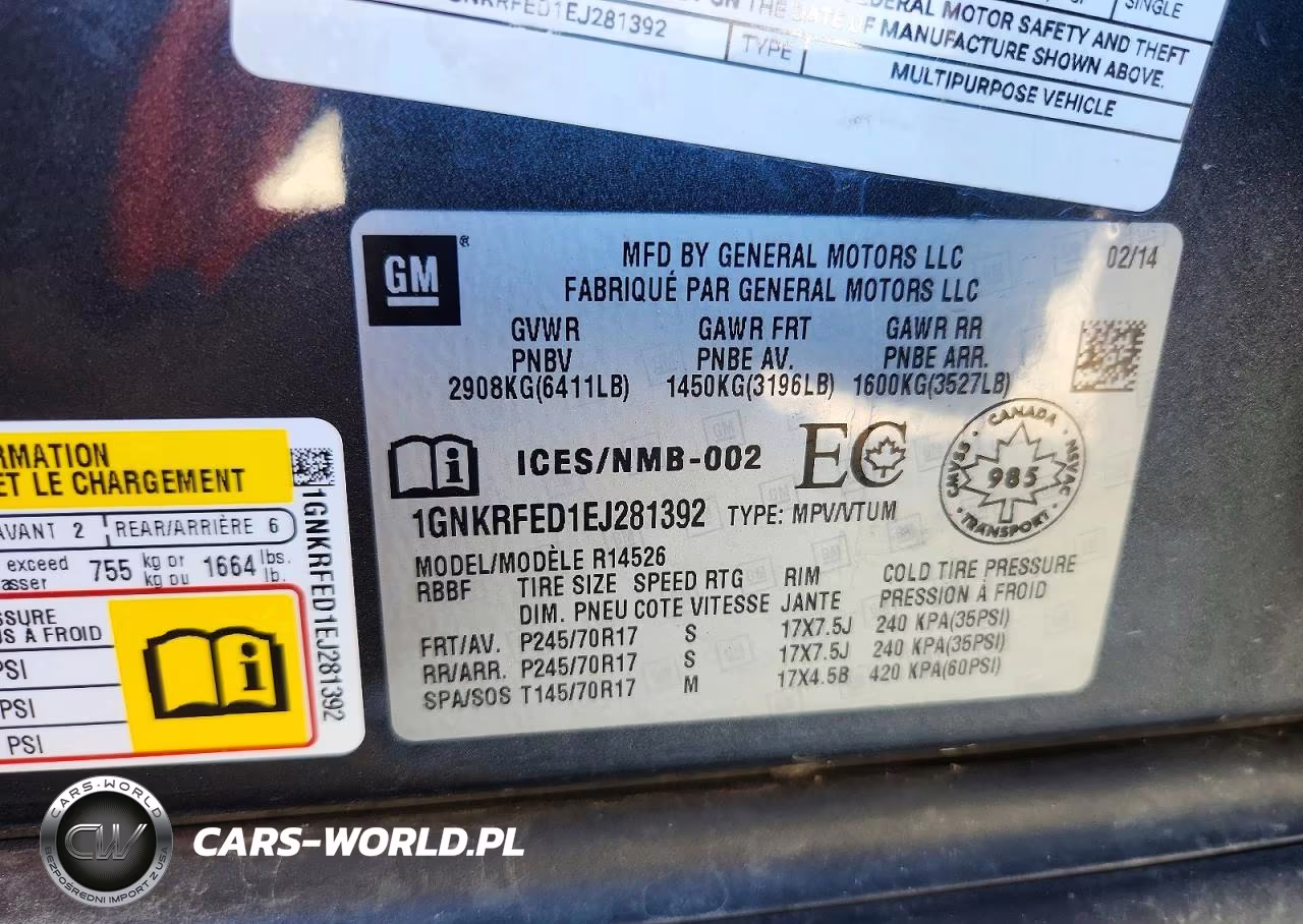 2014 Chevrolet Traverse Ls VIN:1GNKRFED1EJ281392 - 13