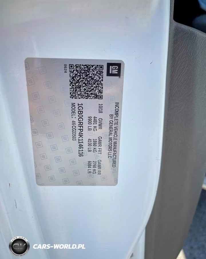 2019 Chevrolet Express G3500 VIN:1GB0GRFP4K1146116 - 10