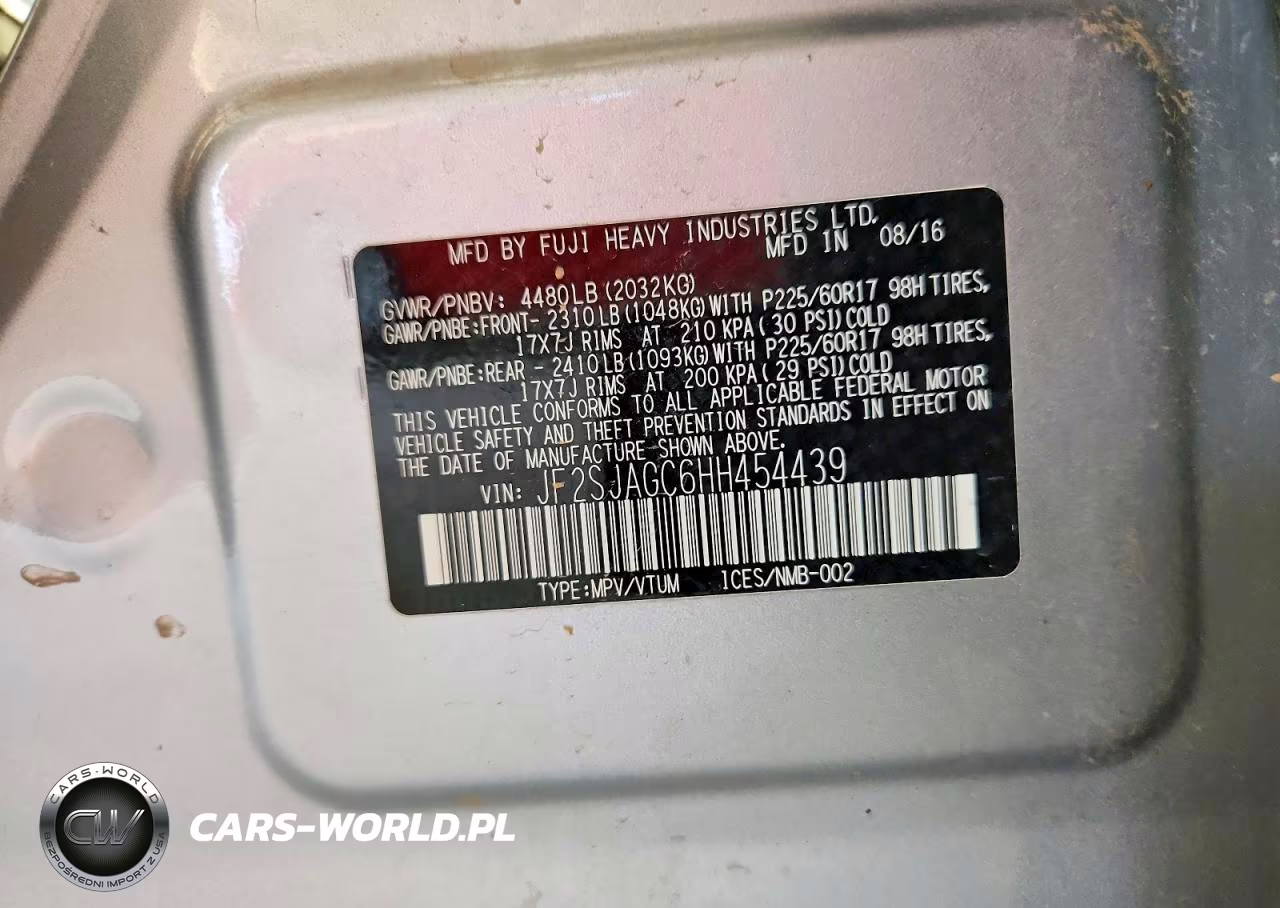 2017 Subaru Forester 2.5I Premium VIN:JF2SJAGC6HH454439 - 13