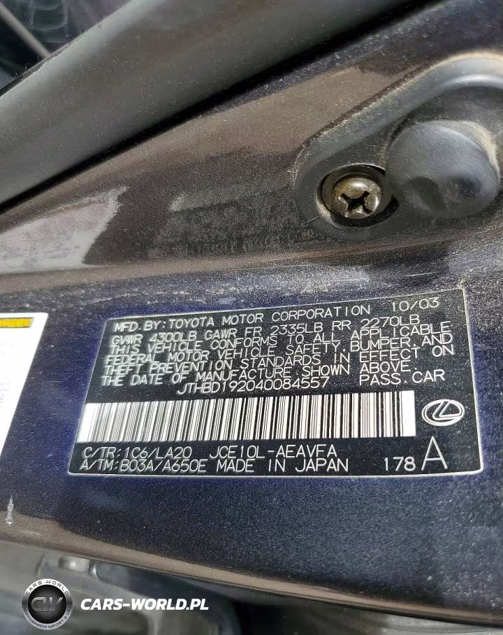 2004 Lexus Is 300 VIN:JTHBD192040084557 - 12