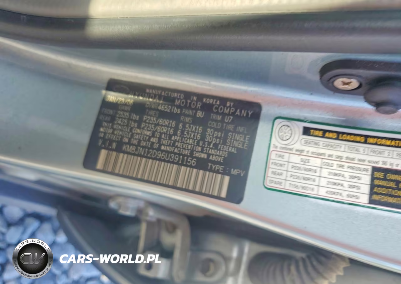 2006 Hyundai Tucson Gls VIN:KM8JN12D96U391156 - 12