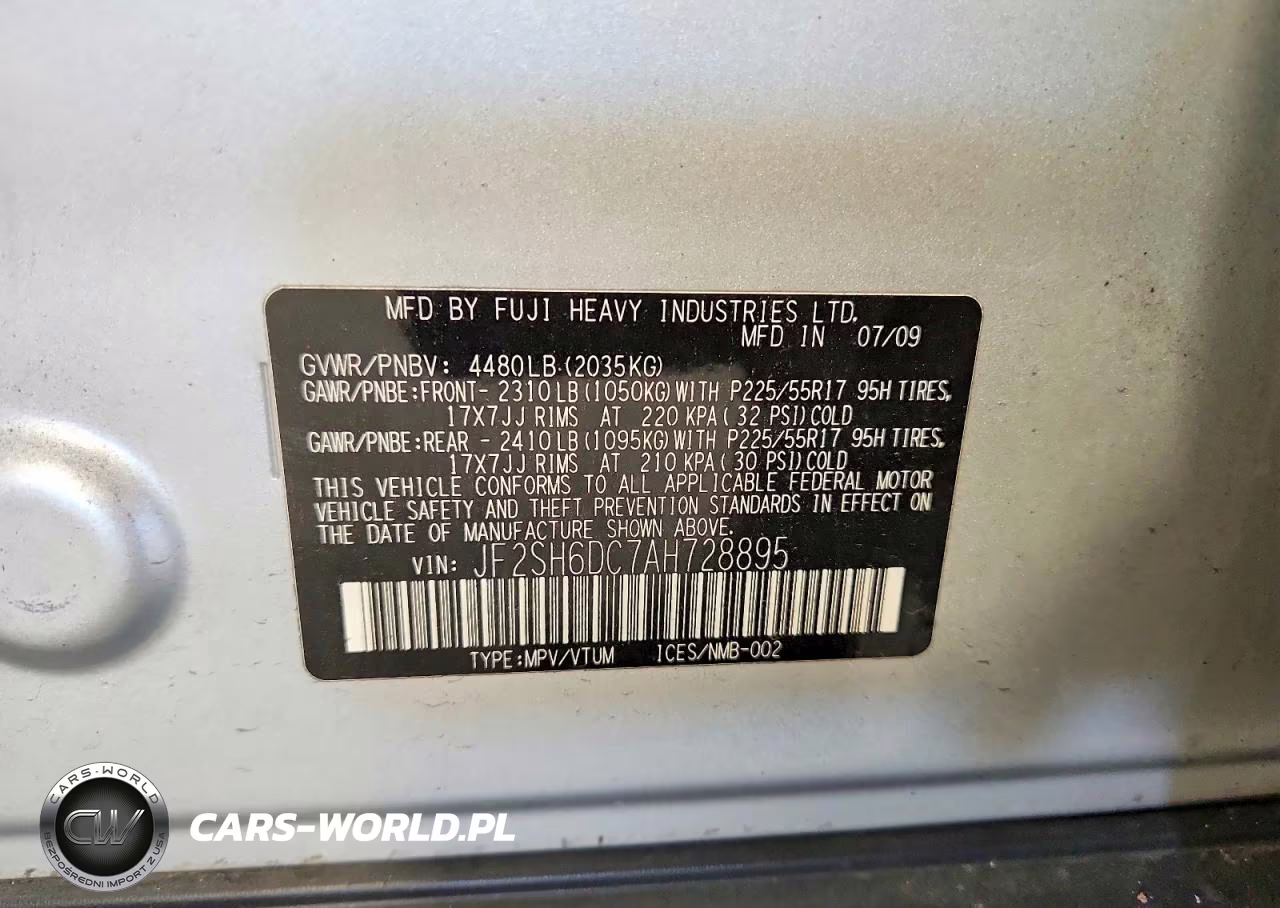 2010 Subaru Forester 2.5X Limited VIN:JF2SH6DC7AH728895 - 13