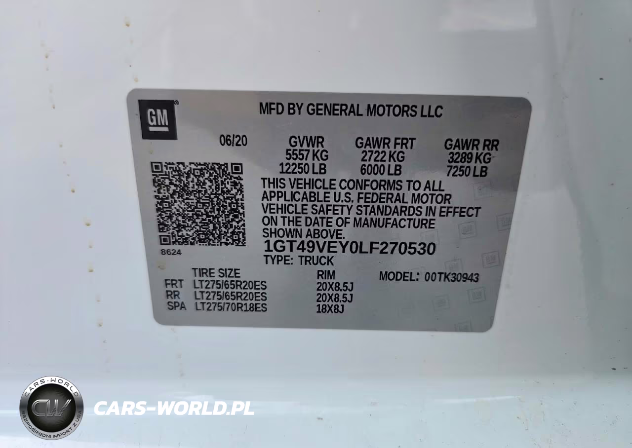2020 GMC Sierra K3500 At4 VIN:1GT49VEY0LF270530 - 12