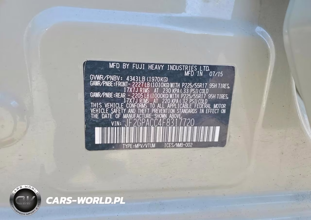 2015 Subaru Xv Crosstrek 2.0 Premium VIN:JF2GPACC4F8317720 - 13