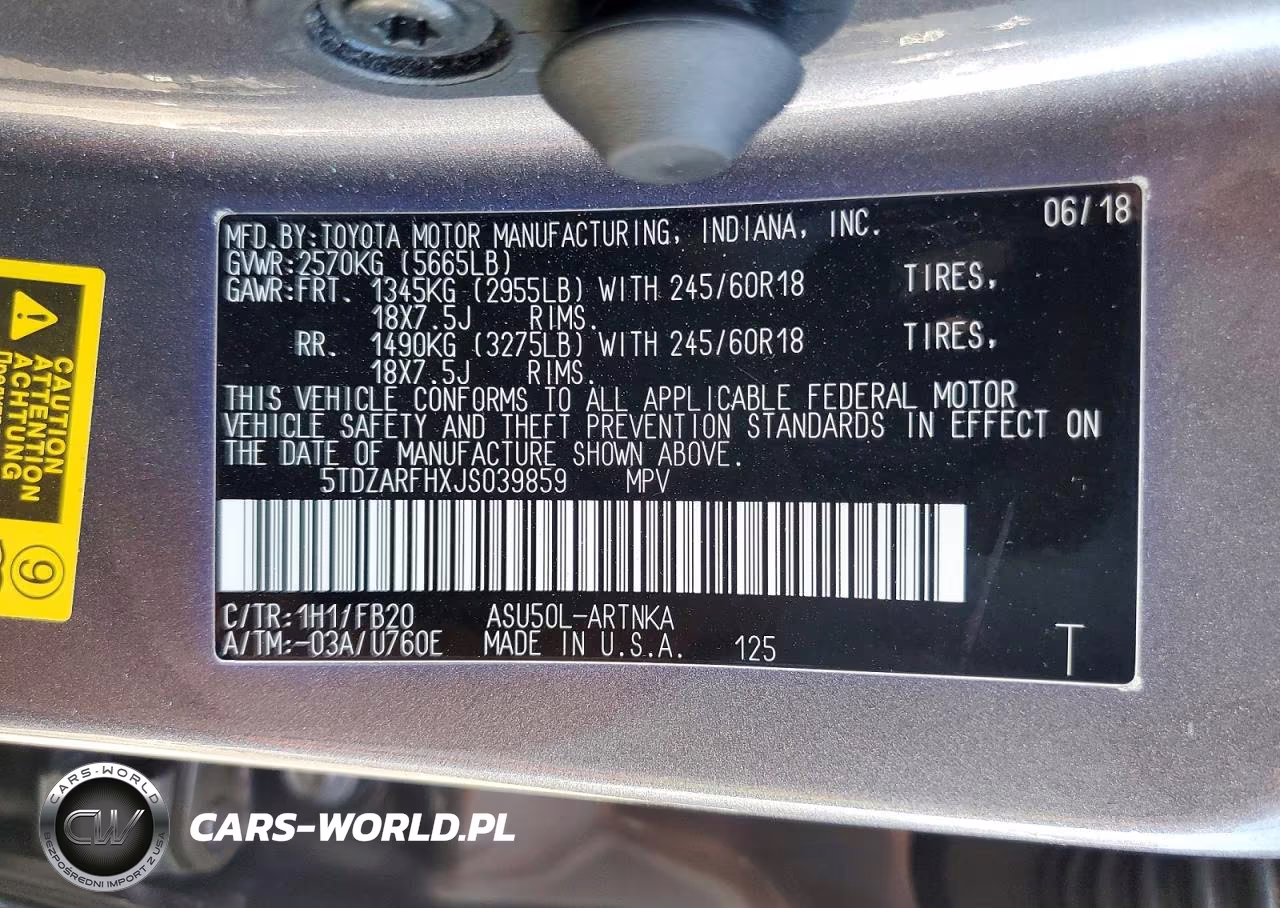 2018 Toyota Highlander Le VIN:5TDZARFHXJS039859 - 14