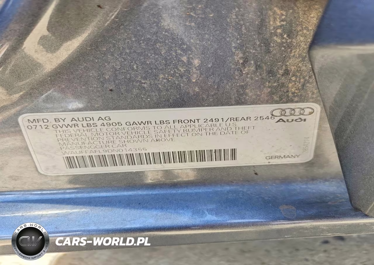 2013 Audi A4 Premium Plus VIN:WAUFFAFL9DN014355 - 13