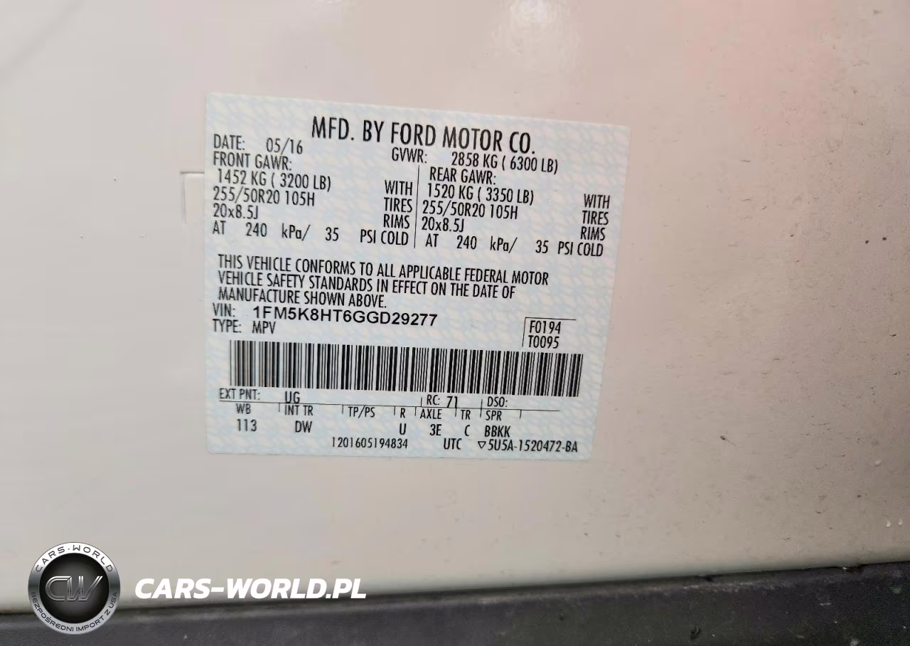 2016 Ford Explorer Platinum VIN:1FM5K8HT6GGD29277 - 13