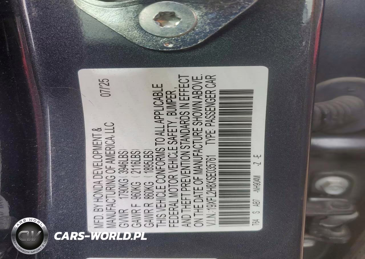 2025 Honda Civic Sport VIN:19XFL2H8XSE035761 - 12