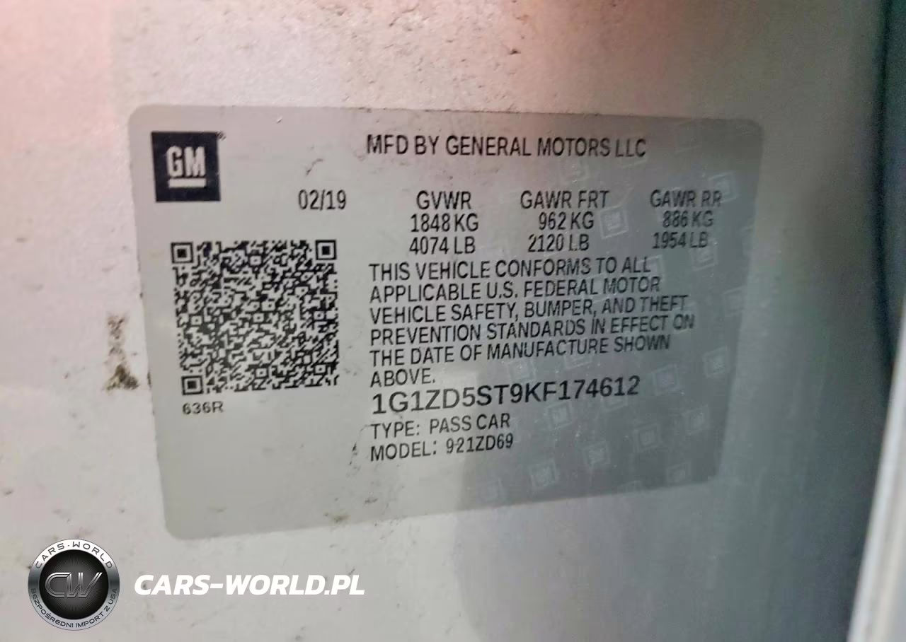 2019 Chevrolet Malibu Lt VIN:1G1ZD5ST9KF174612 - 12