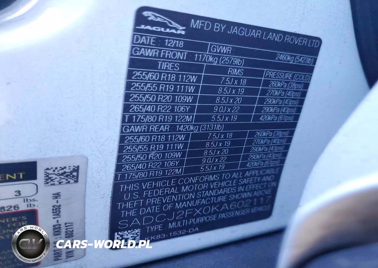 2019 Jaguar F-Pace Premium VIN:SADCJ2FX0KA602117 - 13