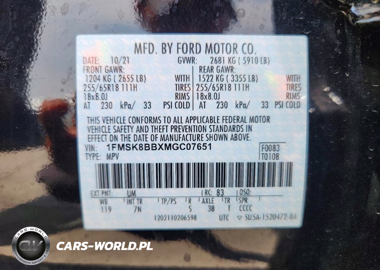 2021 Ford Explorer VIN:1FMSK8BBXMGC07651 - 13
