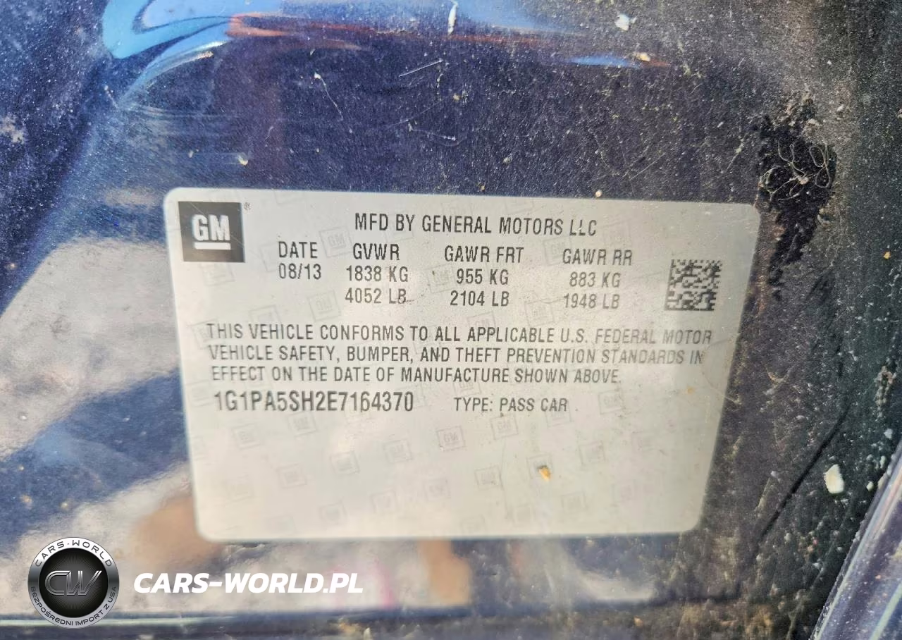 2014 Chevrolet Cruze Ls VIN:1G1PA5SH2E7164370 - 12