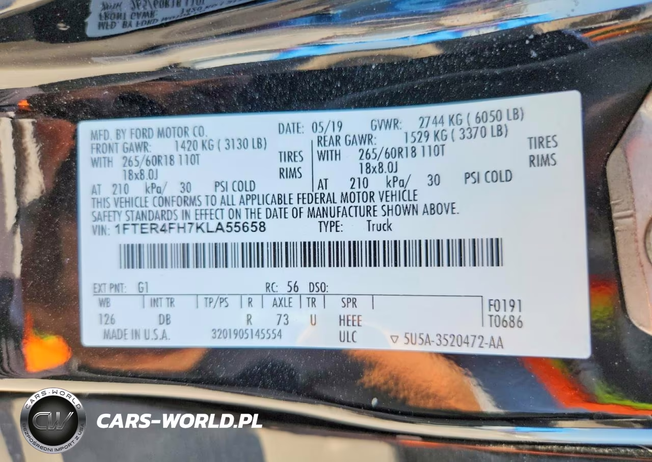 2019 Ford Ranger Xl VIN:1FTER4FH7KLA55658 - 13