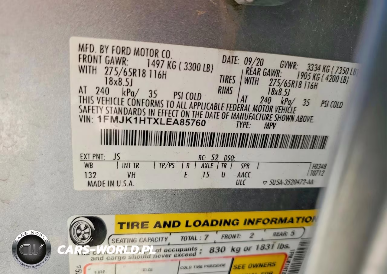 2020 Ford Expedition Max Xlt VIN:1FMJK1HTXLEA85760 - 13