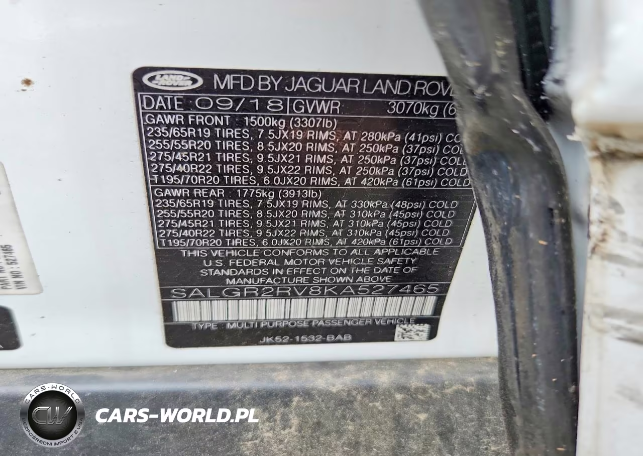 2019 Land Rover Range Rover VIN:SALGR2RV8KA527465 - 14