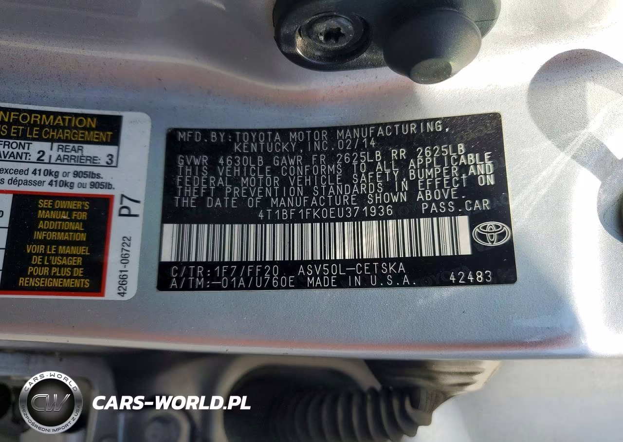 2014 Toyota Camry Se VIN:4T1BF1FK0EU371936 - 23