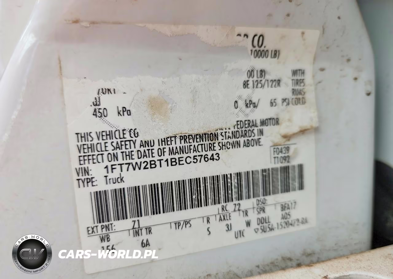 2011 Ford F250 Super Duty VIN:1FT7W2BT1BEC57643 - 12
