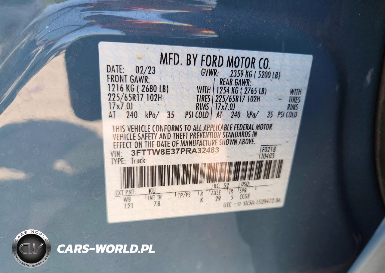 2023 Ford Maverick Xl VIN:3FTTW8E37PRA32483 - 12