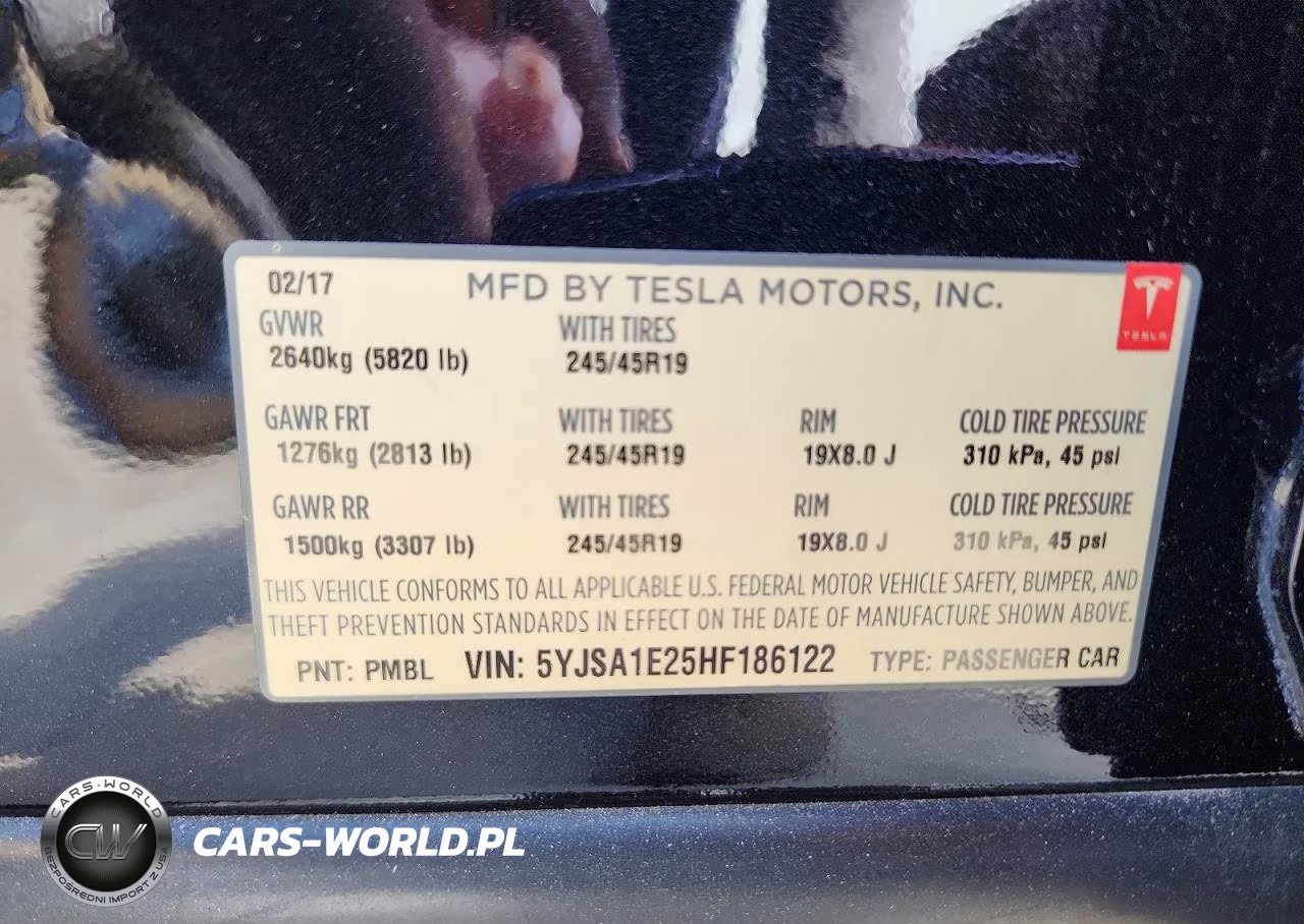 2017 Tesla Model S VIN:5YJSA1E25HF186122 - 12