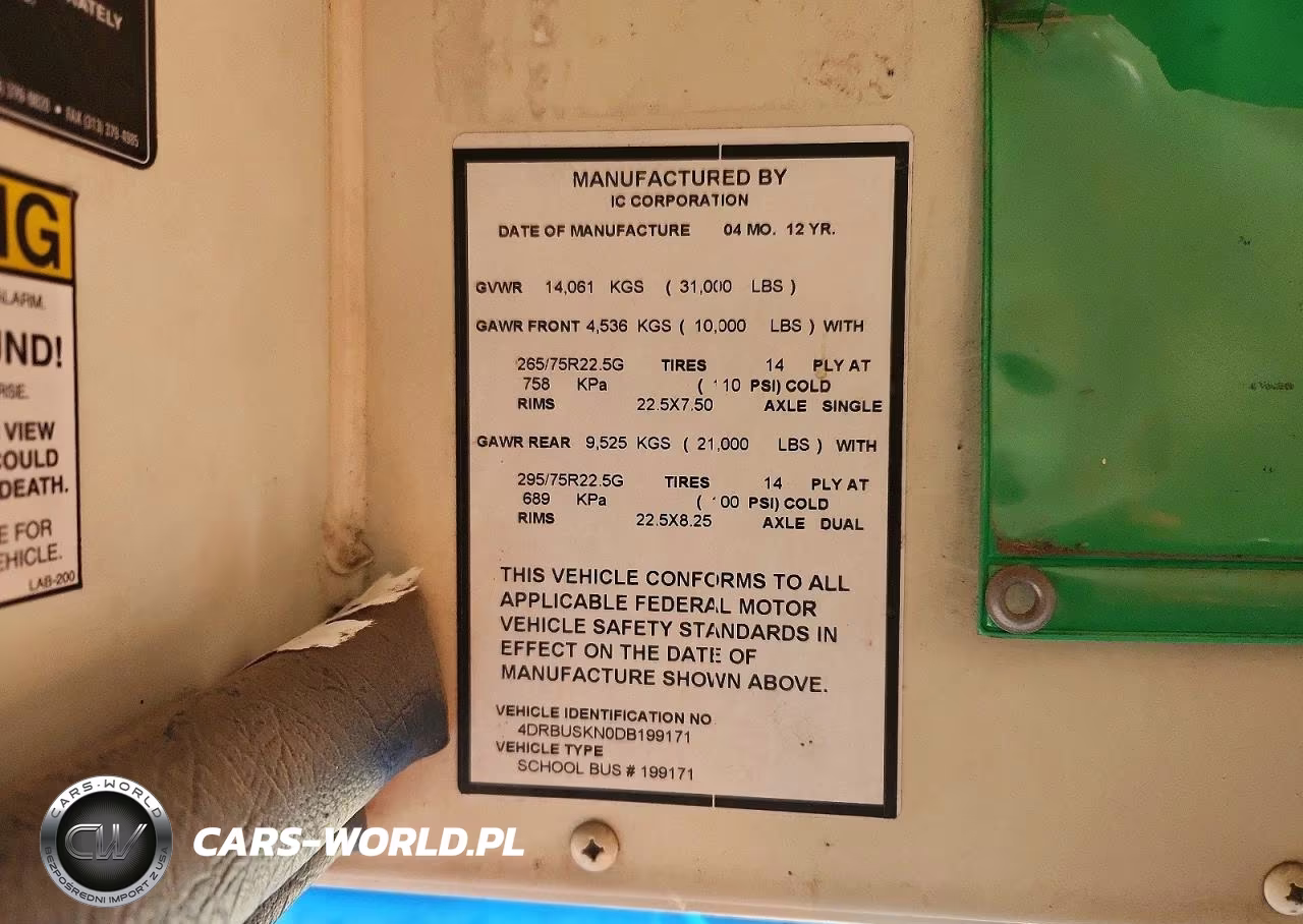 2013 Ic Corporation Ce Series School - School Bus VIN:4DRBUSKN0DB199171 - 13