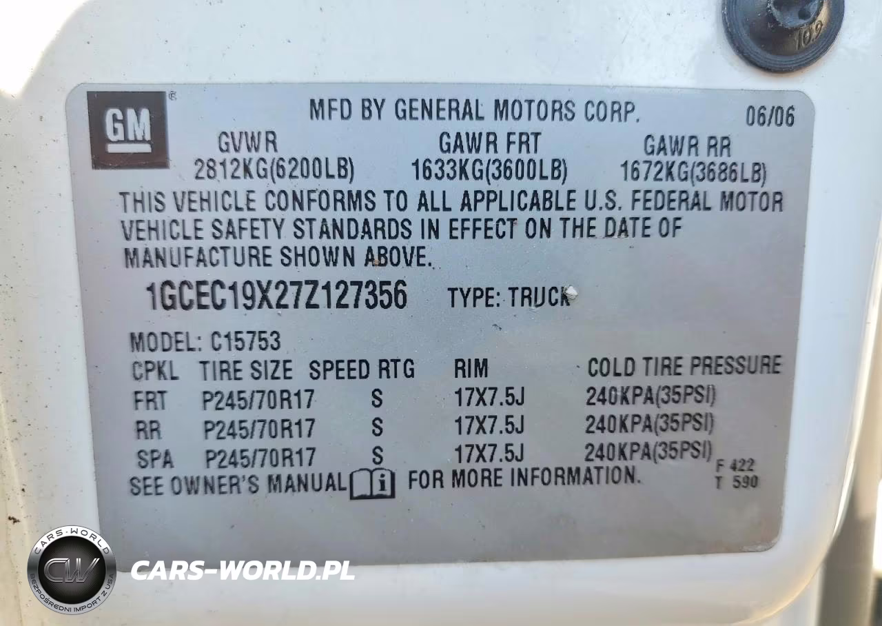 2007 Chevrolet Silverado C1500 Classic VIN:1GCEC19X27Z127356 - 13